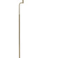 63" Brown LED Task Floor Lamp With Brass