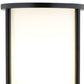 63" Black Wood Column Floor Lamp With White Fabric Cylinder Shade