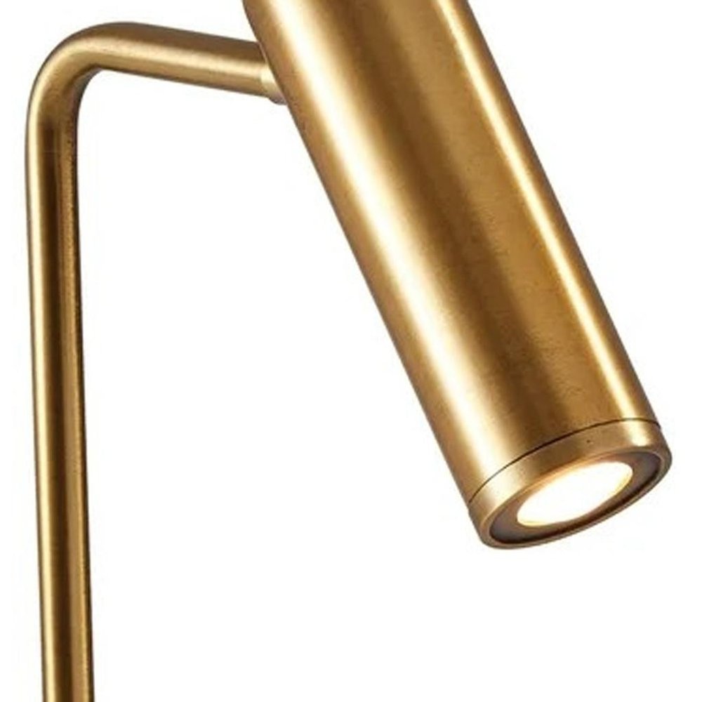 17" Silver Desk Lamp with USB and Wireless Charging