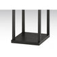72" Black And White Solid Wood Column With White Cotton Shade