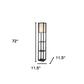 72" Black And White Solid Wood Column With White Cotton Shade