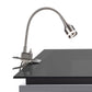 15" Black Metal Adjustable Clip On LED Table Lamp