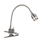 15" Black Metal Adjustable Clip On LED Table Lamp