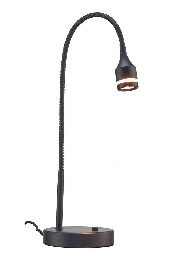 18" Black Metal Adjustable LED Desk Lamp