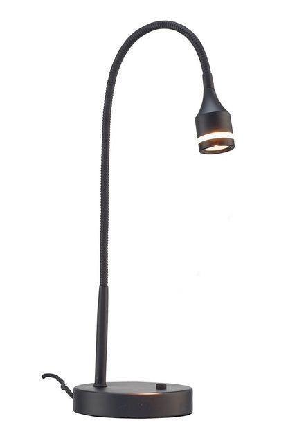 18" Black Metal Adjustable LED Desk Lamp