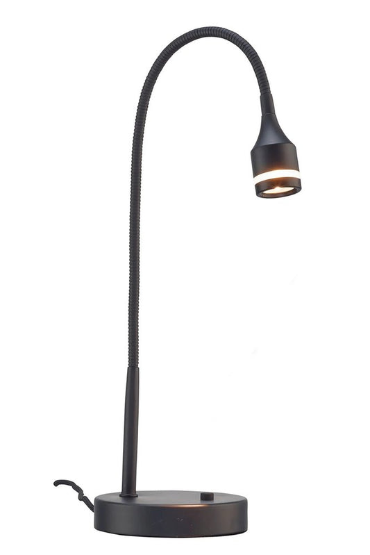 18" Black Metal Adjustable LED Desk Lamp