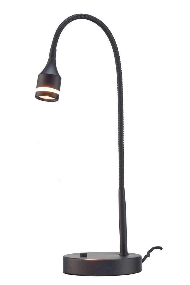 18" Black Metal Adjustable LED Desk Lamp