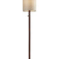 65" Brown Solid Wood Floor Lamp With Beige Linen Drum Shade