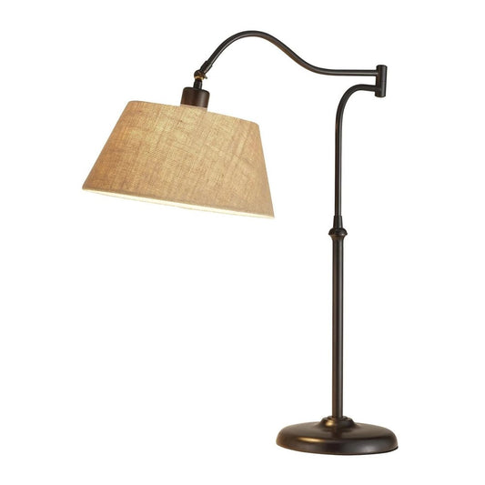 27" Black Desk Lamp With Empire Shade