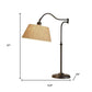 27" Black Desk Lamp With Empire Shade