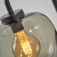 13" Black Metal and Glass Armed Sconce