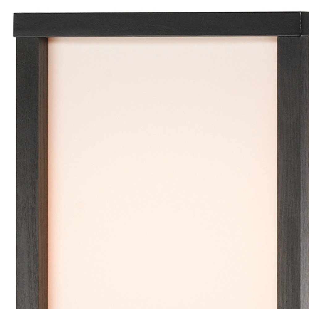 72" Black And Off White Column Floor Lamp With Off White Fabric Rectangular Shade