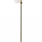 69" Gold Three Light Tree Floor Lamp With Clear Plastic Bowl Shade