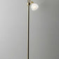 69" Gold Three Light Tree Floor Lamp With Clear Plastic Bowl Shade