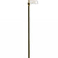 69" Gold Three Light Tree Floor Lamp With Clear Plastic Bowl Shade