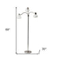 69" Gold Three Light Tree Floor Lamp With Clear Plastic Bowl Shade