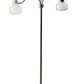 69" Gold Three Light Tree Floor Lamp With Clear Plastic Bowl Shade