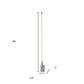 Minimalist Ambient Glow Led Floor Lamp With Dimmer In Brushed Steel And White Marble