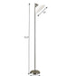 72" Silver With White Plastic Shade