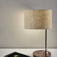 Matte Black Metal Wood Wireless Charging Table Lamp