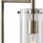 24" Brass Novelty With Clear Cylinder Shade