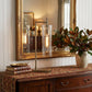 24" Brass Novelty With Clear Cylinder Shade