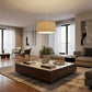 Burlap Fabric Light Brown Electric Drum Pendant Lamp