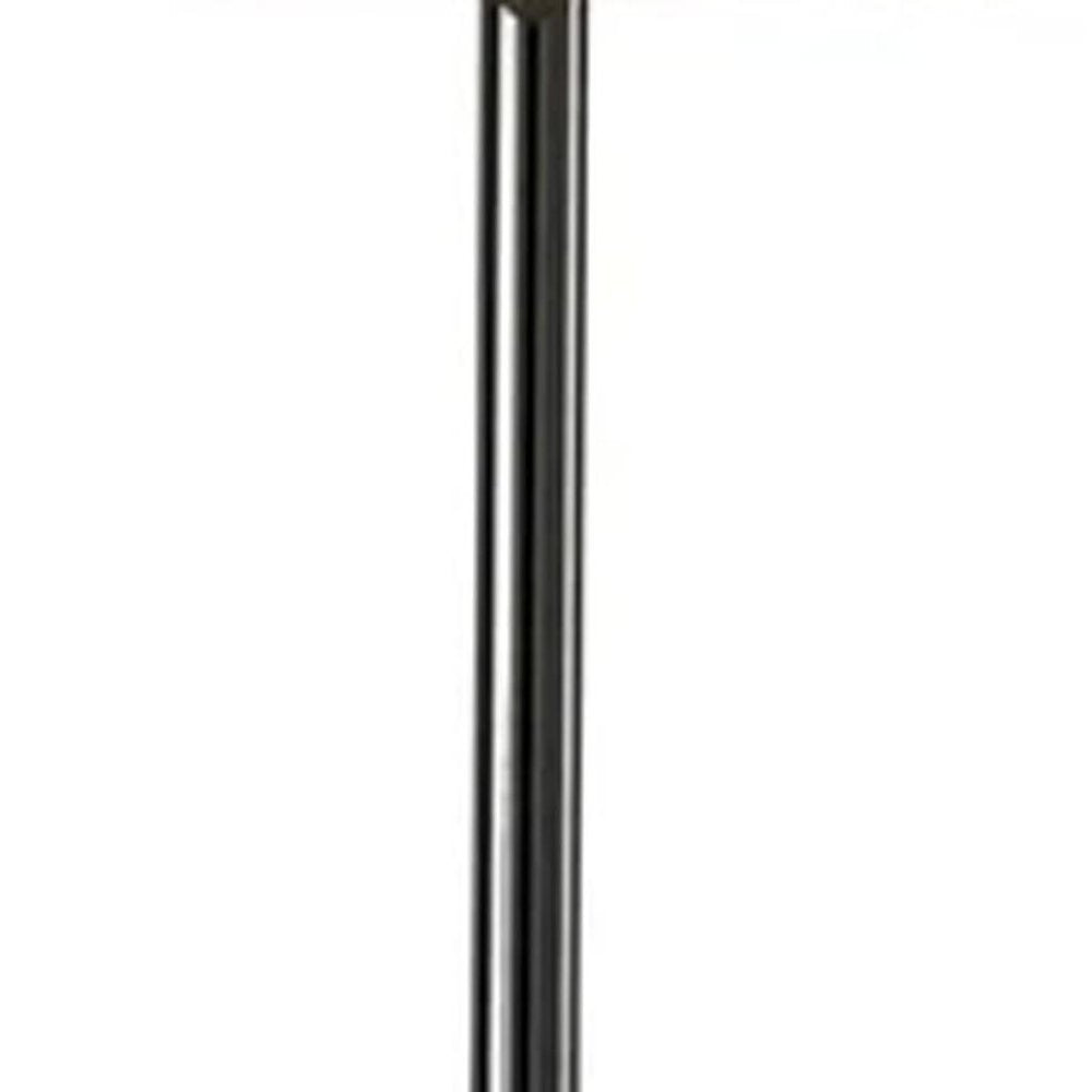 Black Nickel Finish Metal Tall White Shade Table Lamp