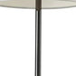 Black Nickel Finish Metal Tall White Shade Table Lamp