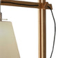 61" Natural Solid Wood Task With White Cotton Shade