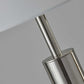 58" Silver Floor Lamp With White Fabric Drum Shade