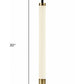 30" Black Marble Metal Standard Table Lamp