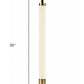 30" Black Marble Metal Standard Table Lamp
