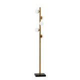 Brass Metal LED With White Glass Shade