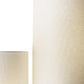 68" Silver Three Light Novelty Floor Lamp With White Linen Cylinder Shade