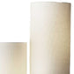 68" Silver Three Light Novelty Floor Lamp With White Linen Cylinder Shade
