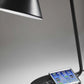Asymmetrical Diabolo Black Metal Desk Lamp