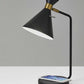 Asymmetrical Diabolo Black Metal Desk Lamp