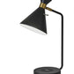 Asymmetrical Diabolo Black Metal Desk Lamp