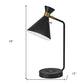 Asymmetrical Diabolo Black Metal Desk Lamp