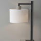 23" Gray Metal Novelty Table Lamp With White Empire Shade