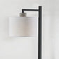 23" Gray Metal Novelty Table Lamp With White Empire Shade