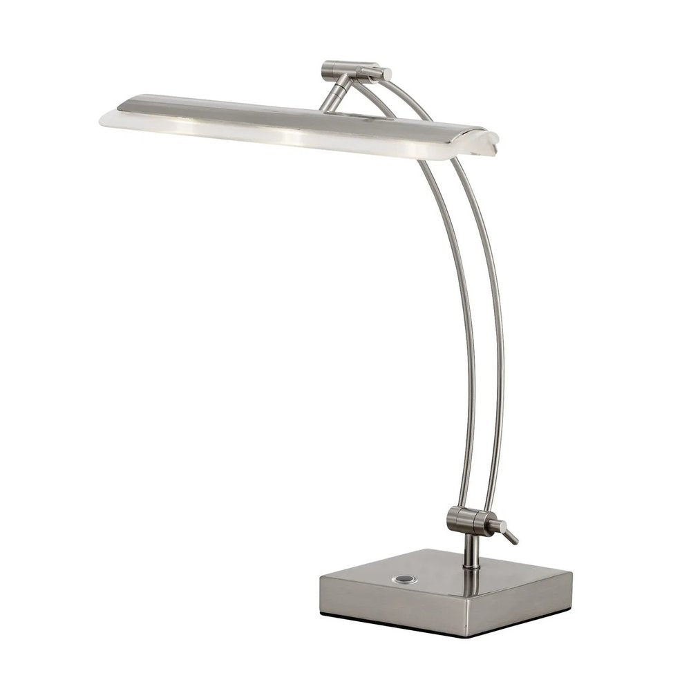 19" Silver Metal Bankers Lamp