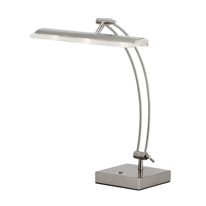 19" Silver Metal Bankers Lamp