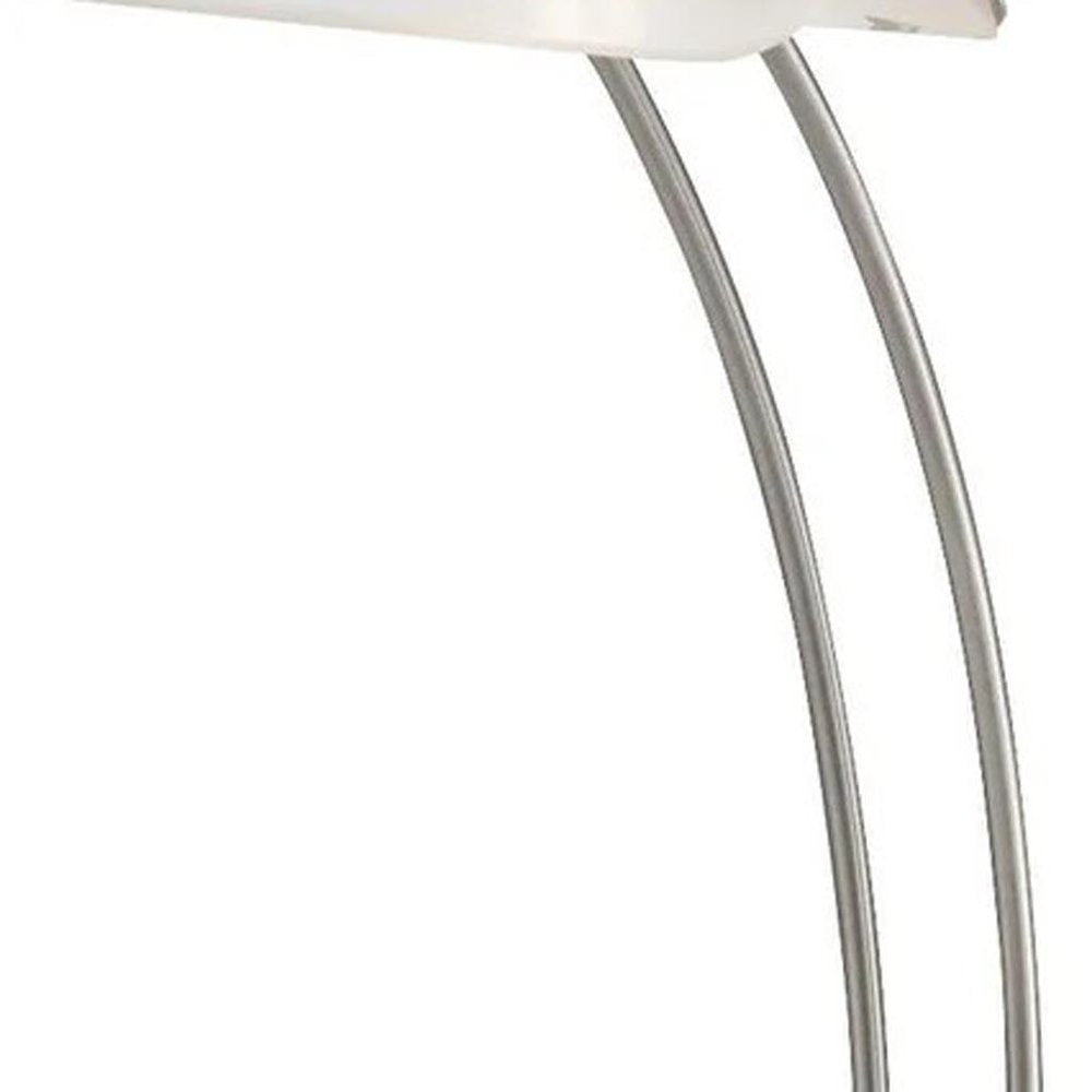 19" Silver Metal Bankers Lamp