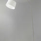 83" Silver Arc Floor Lamp With White Linen Empire Shade