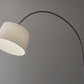 83" Silver Arc Floor Lamp With White Linen Empire Shade