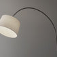 83" Silver Arc Floor Lamp With White Linen Empire Shade
