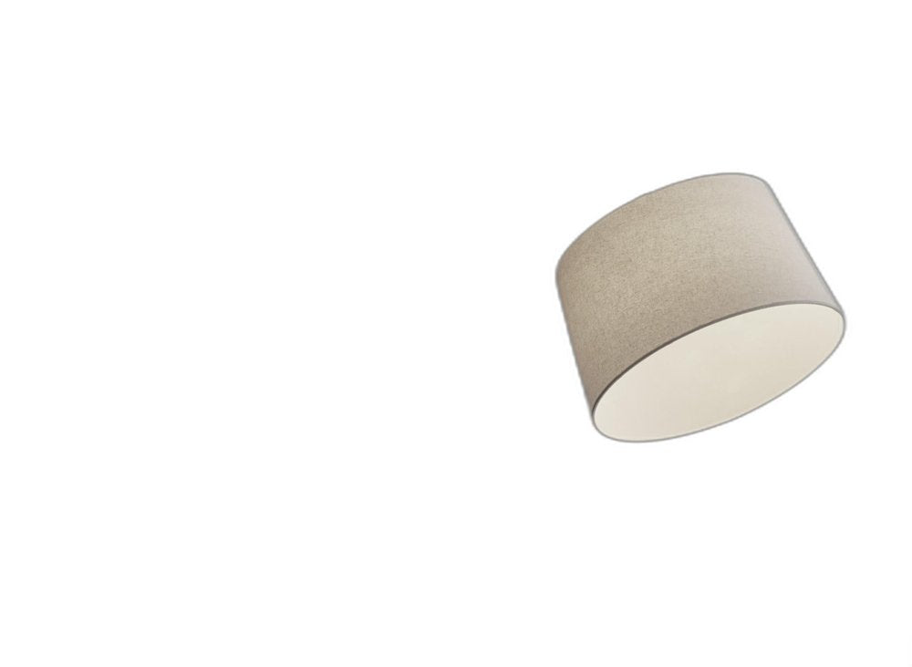 83" Silver Arc Floor Lamp With White Linen Empire Shade