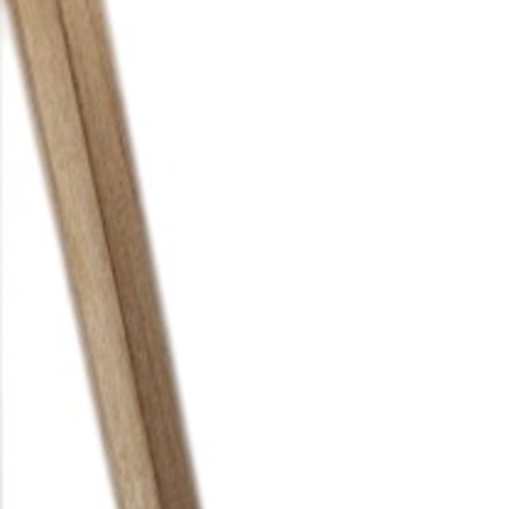 60" Brown And White Tripod Floor Lamp With White Linen Drum Shade